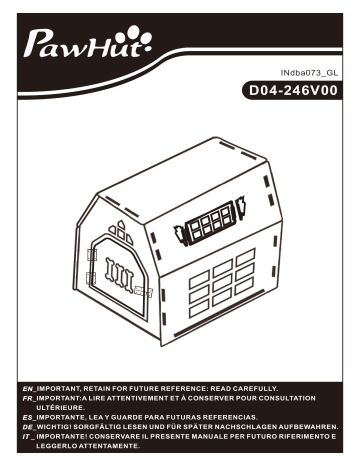 PawHut D04-246V00AK Dog House Mode d'emploi | Fixfr