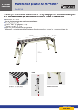 GYS FOLDING STEP STOOL (ALUMINIUM) Fiche technique