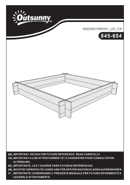 Outsunny 845-654 39'' x 39'' Screwless Raised Garden Bed Wooden Planter Box Herb Garden Mode d'emploi