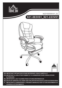 HOMCOM 921-083V01RD High Back Ergonomic Executive Office Chair Mode d'emploi