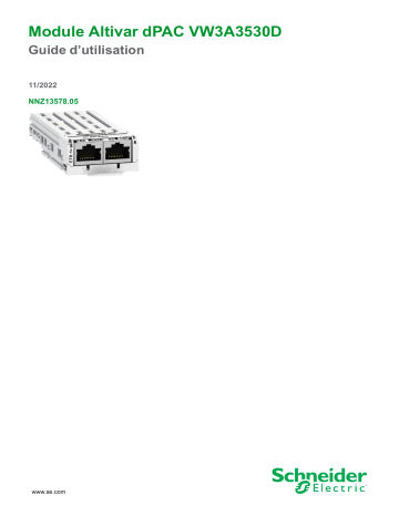 Schneider Electric Module Altivar dPAC VW3A3530D Mode d'emploi | Fixfr