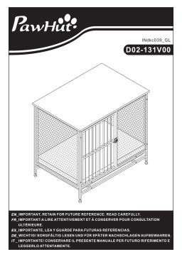 PawHut D02-131V00AK Dog Crate Furniture Mode d'emploi