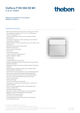 THEBEN theMura P180 KNX EB WH Fiche technique