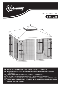 Outsunny 84C-028 10' x 10' Steel Outdoor Weather Resistant Garden Gazebo Mode d'emploi