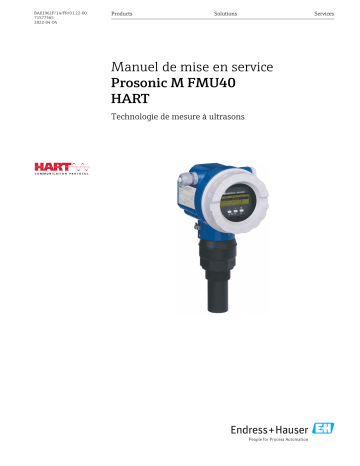 Endres+Hauser Prosonic M FMU40 HART Mode d'emploi | Fixfr