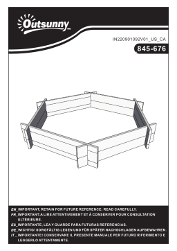 Outsunny 845-676 39'' x 36'' Screwless Raised Garden Bed Mode d'emploi