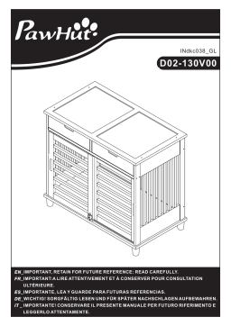 PawHut D02-130V00ND Dog Crate End Table Mode d'emploi