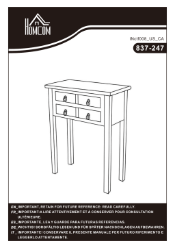 HOMCOM 837-247 Vintage Console Table Mode d'emploi