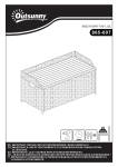 Outsunny 865-007CF Outdoor Storage Bench Wicker Deck Boxes Mode d'emploi