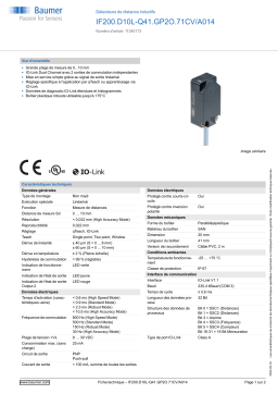 Baumer IF200.D10L-Q41.GP2O.71CV/A014 Inductive distance sensor Fiche technique