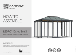 Canopia by Palram 705760 Ledro 10 ft. x 14 ft. Gray/Bronze Closed Gazebo / Hot Tub Enclosure and Solarium Mode d'emploi