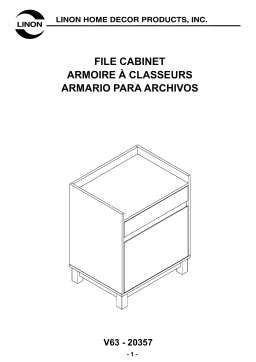 Linon Home Decor THD03303 Stacey Gray File Cabinet Mode d'emploi