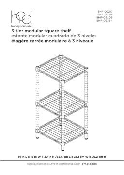 Honey-Can-Do SHF-09209 Black 3-Tier Garage Storage Shelving Unit (15 in. W x 30 in. H x 14 in. D) Mode d'emploi
