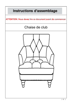 Noble House 931 Malone Brown Tufted Club Chair Mode d'emploi
