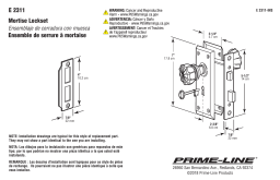 Prime-Line E 2311 Victorian Keyed Mortise Entry Lock Set Guide d'installation