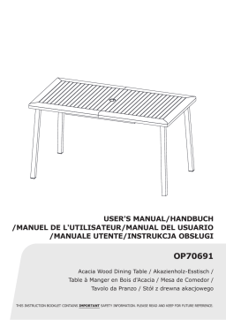 Alpulon ZY1C0196 55 in. Wicker Outdoor Dining Table Mode d'emploi