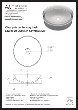 Renwil 200025 Meli Vessel Sink Basin spécification