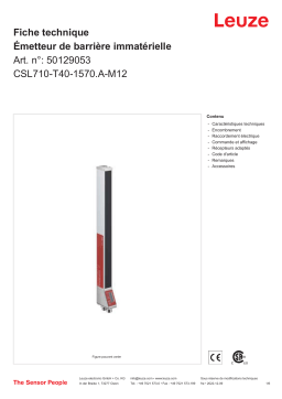 Leuze CSL710-T40-1570.A-M12 Lichtvorhang Sender Manuel utilisateur