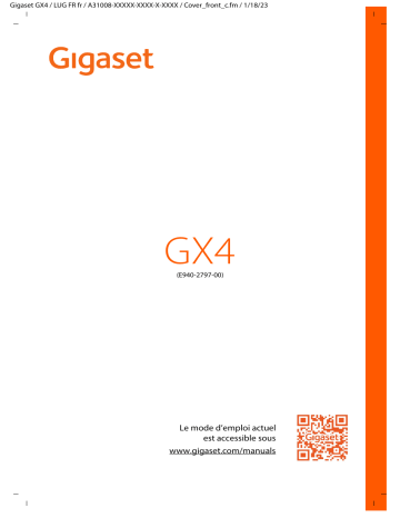 Gigaset GX4 Mode d'emploi | Fixfr