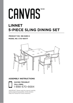 Canvas Linnet Sling Outdoor/ Patio Dining Set Manuel du propriétaire