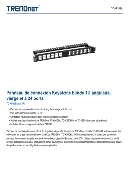 Trendnet TC-KP24SA 24-Port Blank Angled Keystone Shielded 1U Patch Panel Fiche technique