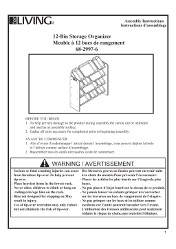 for Living 12-Bin Toy & Storage Organizer Manuel du propriétaire