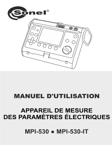 MPI-530-IT | Sonel MPI-530 Multifunction Electrical Installations Meter Manuel utilisateur | Fixfr