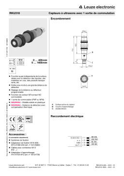 Leuze RKU318-1600.3/4X-M12 Ultraschall Reflex-Schranke Manuel utilisateur