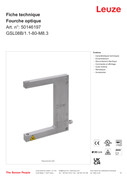 Leuze GSL08B/1.1-80-M8.3 Gabel-Lichtschranke Manuel utilisateur