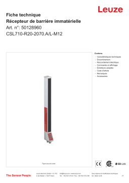 Leuze CSL710-R20-2070.A/L-M12 Lichtvorhang Empfänger Manuel utilisateur