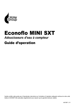 WaterGroup EconoFlo SXT Mini-Cabinet Manuel du propriétaire