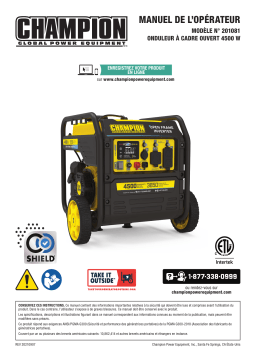 Champion Power Equipment 201081 4500-Watt Open Frame Inverter with CO Shield® Manuel utilisateur