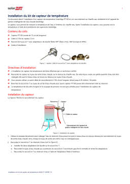 SolarEdge capteur de temperature Guide d'installation