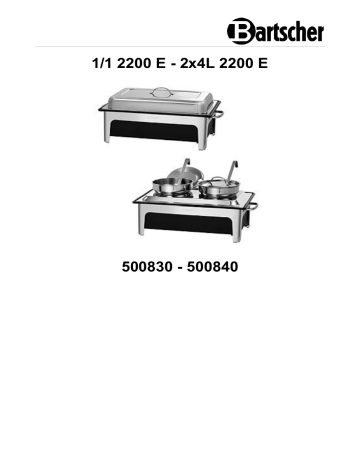 500830 | Bartscher 500840 Hot-pot station 2x4L 2200 E Mode d'emploi | Fixfr