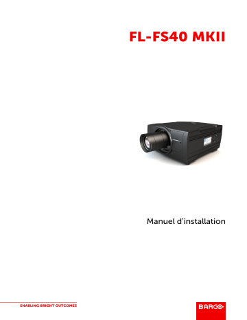 FLDX 2.5 - 4.6 (EN64) | FLDX lens 0.38 : 1 UST 90° | FL40-4K MKII | FS40-WU MKII | FS40-4K MKII | Barco FL40-WU MKII Installation manuel | Fixfr