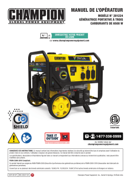 Champion Power Equipment 201224 6500-Watt Tri Fuel Generator with CO Shield® Manuel utilisateur