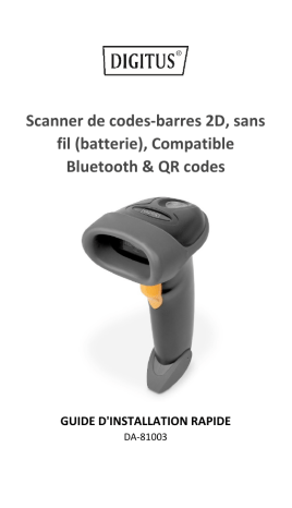 Digitus DA-81003 2D Barcode Hand Scanner, Battery-Operated, Bluetooth & QR-Code Compatible Guide de démarrage rapide | Fixfr