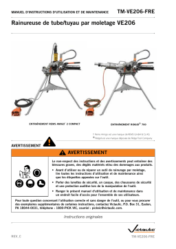 Victaulic VE206 Portable Roll Grooving Tool Tool Manuel utilisateur