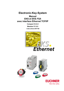 EUCHNER EKS et EKS FSA avec interface Ethernet TCP/IP Compact V3.X.X et Modular V1.X.X Mode d'emploi