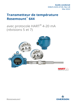 Rosemount Transmetteur de température 644 Mode d'emploi