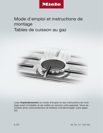 KM 2032 | KM 2010 | Miele KM 2012 Table de cuisson au gaz Manuel utilisateur | Fixfr