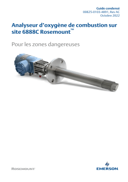 Rosemount Analyseur d’oxygène de combustion sur site 6888C Mode d'emploi
