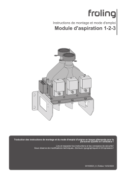 Froling 1-2-3 Saugmodul Guide d'installation