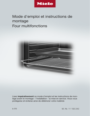 Miele H 7660 BP Four multifonctions design facile à combiner Manuel utilisateur | Fixfr