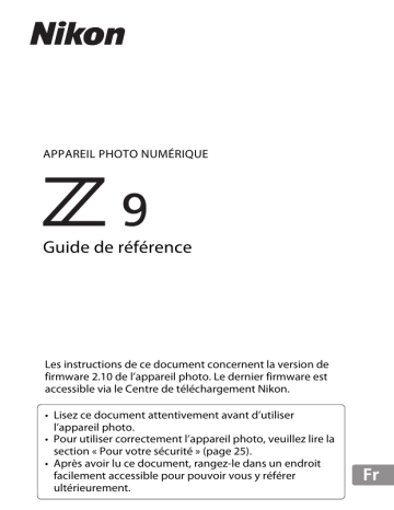 Nikon Z 9 Guide de référence | Fixfr