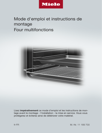 H 2265-1 B ACTIVE | Miele H 2850 B Four multifonctions design facile à combiner Manuel utilisateur | Fixfr