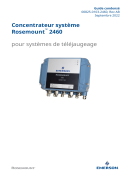 Rosemount Concentrateur système 2460 Mode d'emploi