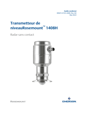 Rosemount Transmetteur de niveau 1408H Mode d'emploi | Fixfr
