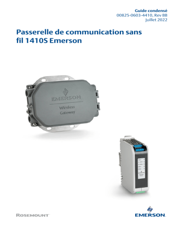 Rosemount Passerelle de communication sans fil 1410S  Mode d'emploi | Fixfr