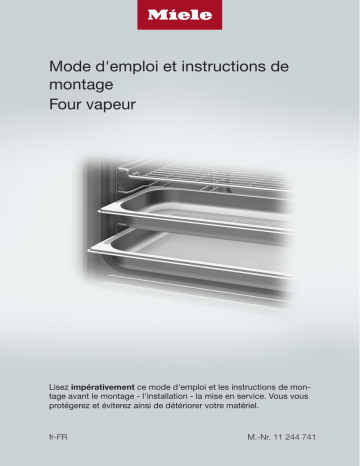 DG 7240 | Miele DG 7140 Fours vapeur encastrable Manuel utilisateur | Fixfr